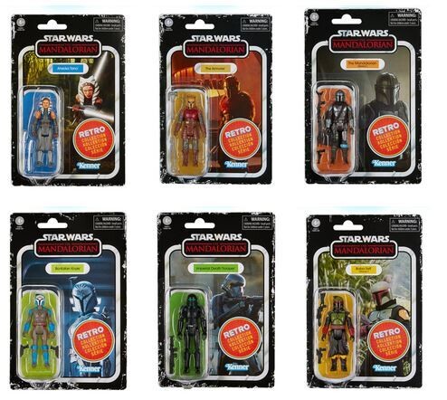 Star Wars The Mandalorian Retro Collection Wave 2 sealed case of 8  (with sealed !! shipper)