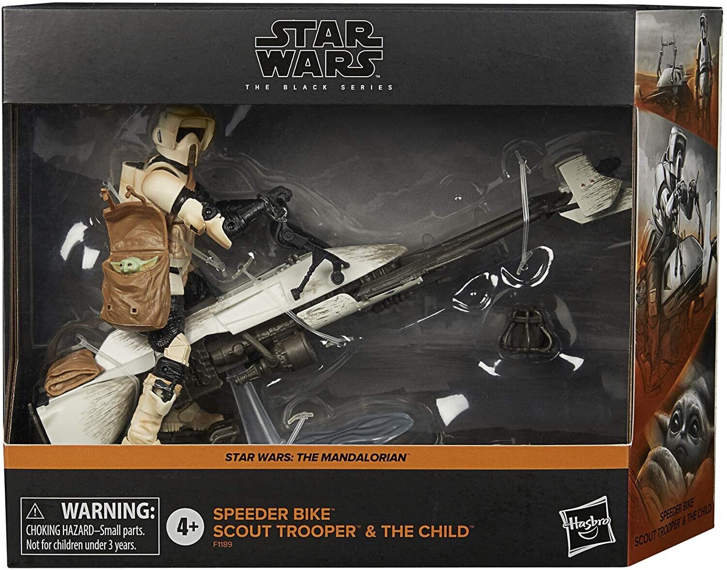 Star Wars The Black Series 6 inch Speeder Bike Scout Trooper and The Child  [sealed shipped case]
