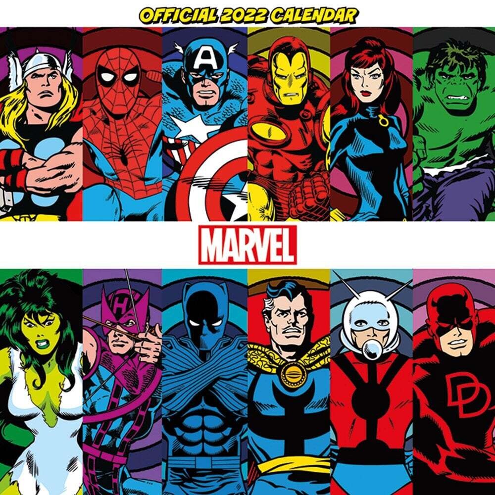 Marvel (Retro Comic Book) Square 2022 Calendar