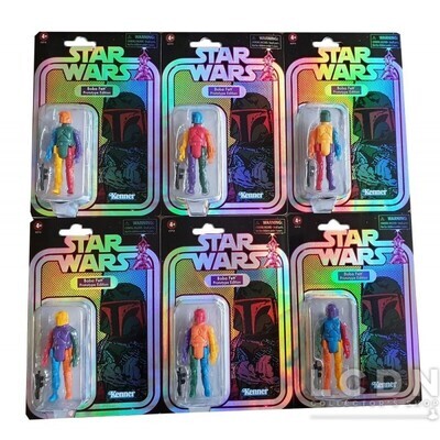 Star Wars Retro Collection Boba Fett Prototype Set of all 6 different color combinations
