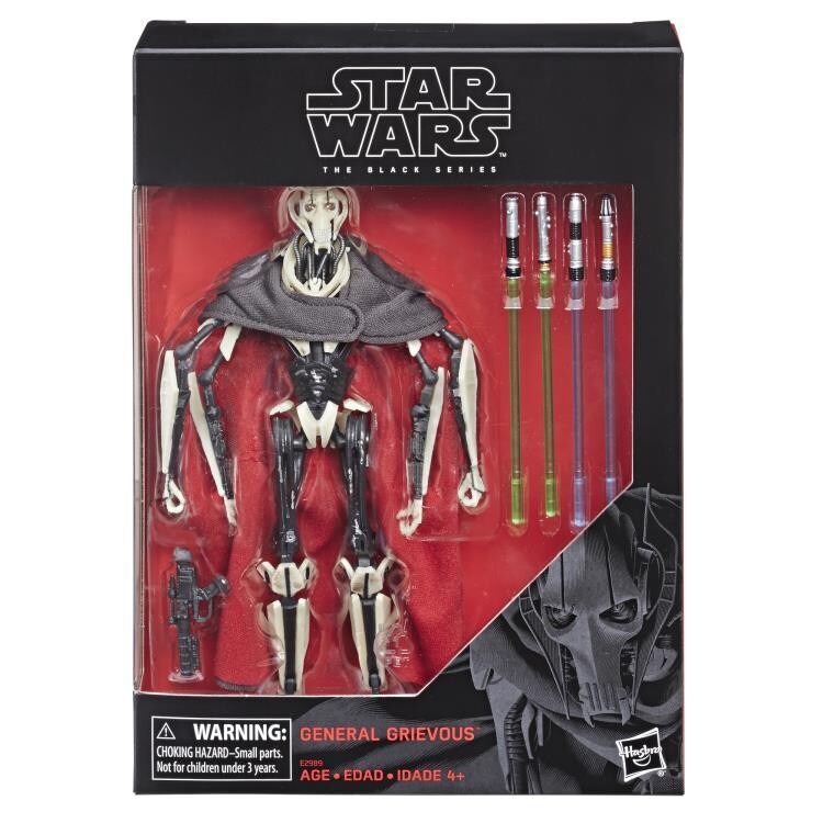Star Wars The Black Series 6 inch  General Grievous Walmart Deluxe Redline packaging