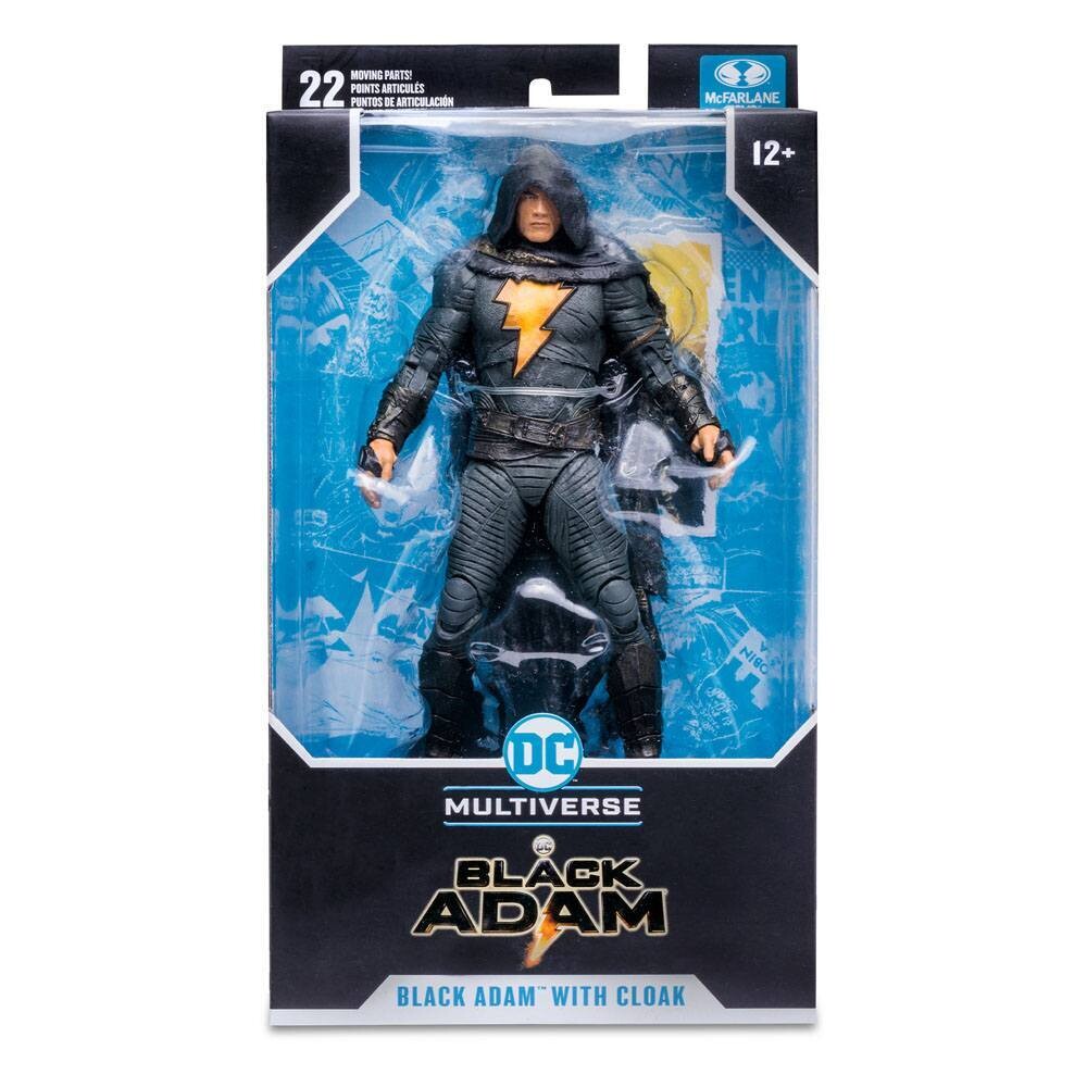 Pre-order: DC Black Adam Movie Action Figure Black Adam with Cloak 18 cm