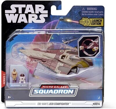 Pre-order:Star Wars Micro Galaxy Squadron Vehicle with Figures Obi-Wan`s Jedi Starfighter 12 cm