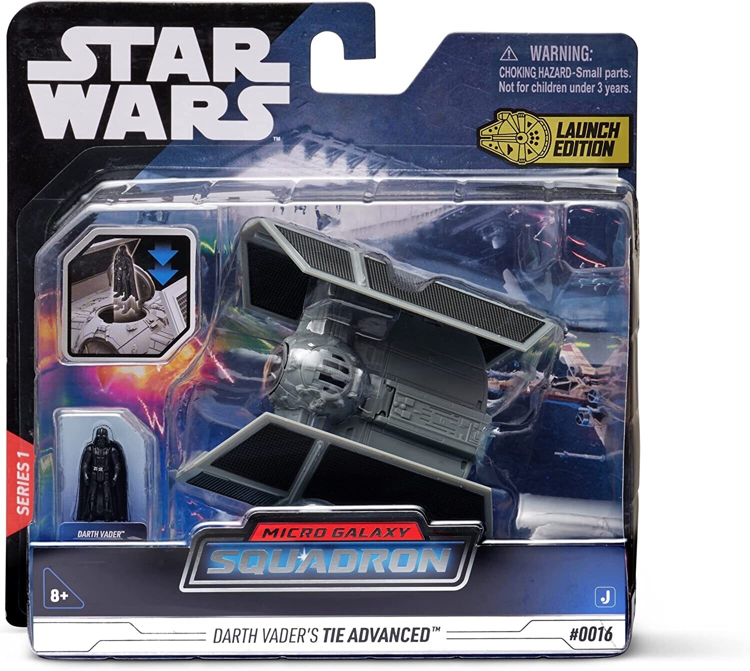 Pre-order:  Star Wars Micro Galaxy Squadron Vehicle with Figure Darth Vader`s TIE Advanced 12 cm