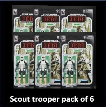 Pre-order: Star Wars Episode VI 40th Anniversary Black Series Action Figure Biker Scout 15 cm  set of 6