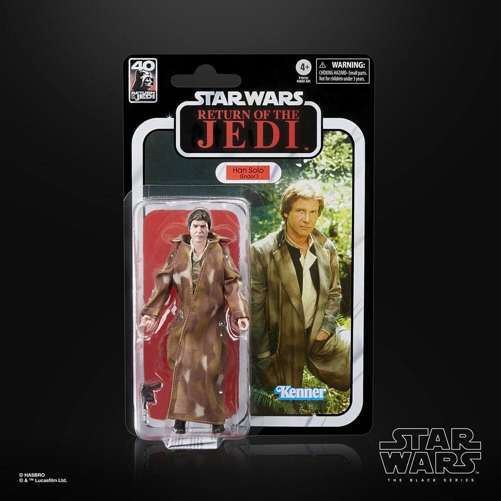 Pre-order: Star Wars Episode VI 40th Anniversary Black Series Action Figure Han Solo (Endor) 15 cm
