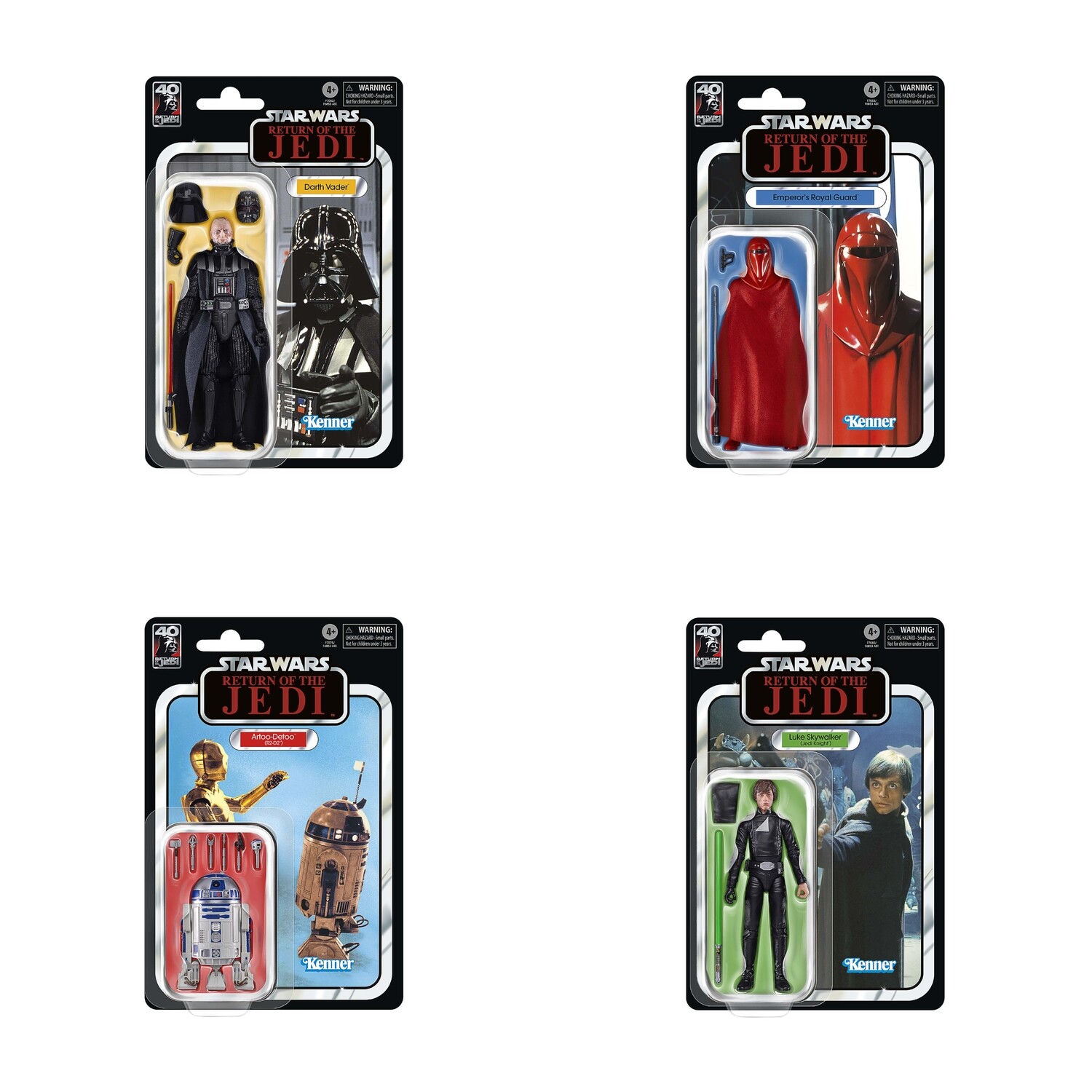 PRE-ORDER Star Wars Black Series ROTJ 40th Anniversary 6 Inch Action Figure Wave 3 - Set of 4 - 15CM
