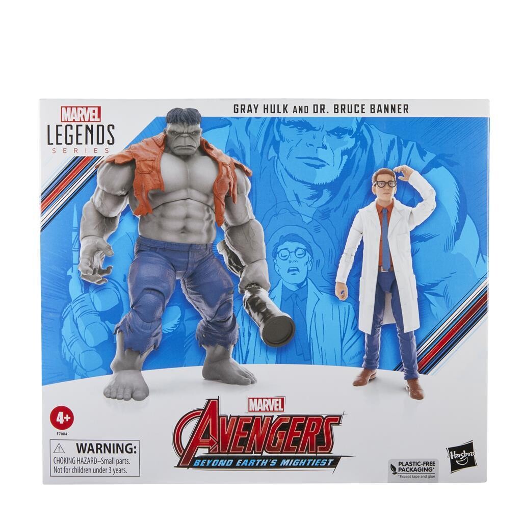 PREORDER:   Hasbro Marvel Legends Series Gray Hulk and Dr. Bruce Banner - 15 cm