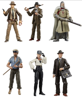 Pre-order: Indiana Jones 6 Inch Action Figure Wave 3 - Set of 6 (Grail Table Build-An-Artifact)