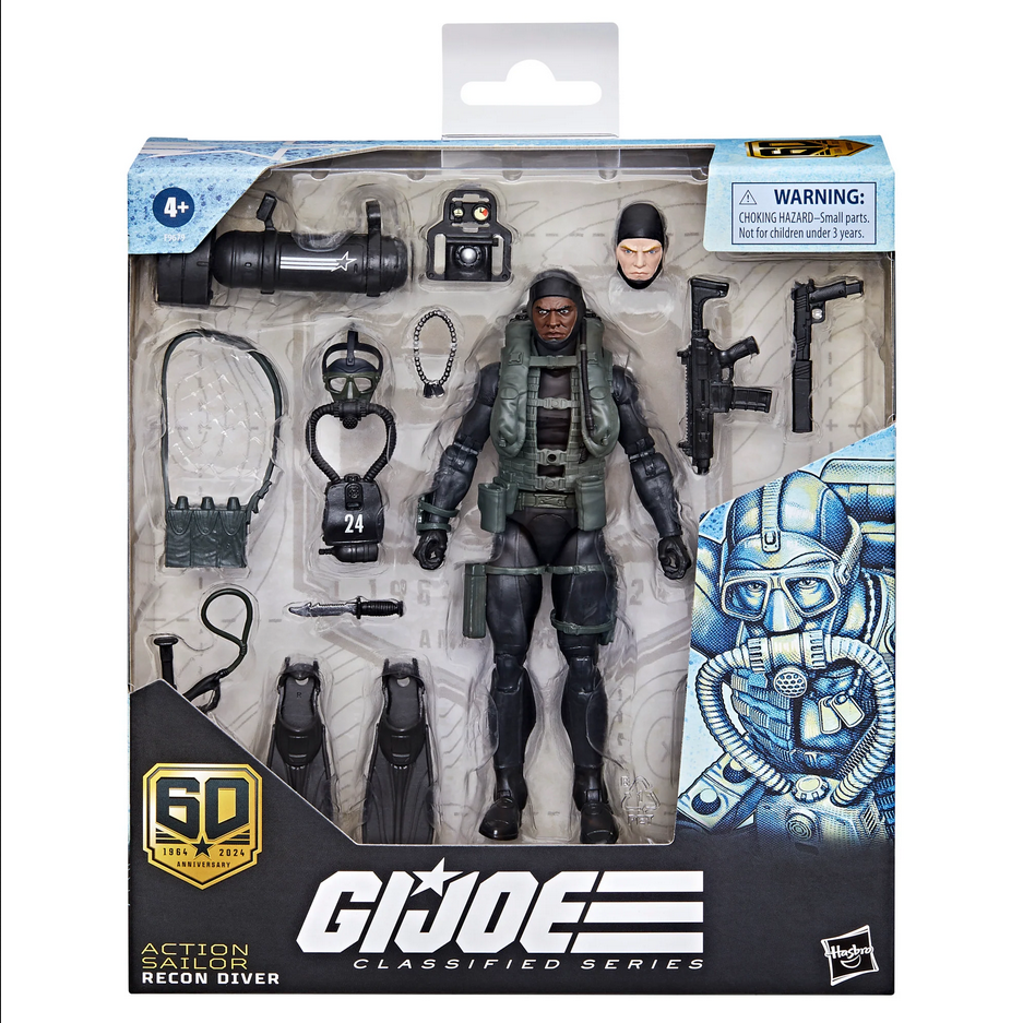 Pre-order G.I. Joe Classified Series 60th Anniversary Action Sailor - Recon Diver pack of 3
