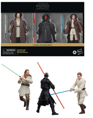 PRE-ORDER  Star Wars Black Series 6 Inch Action Figure Multipack - Obi-Wan, Dark Maul, Qui-Gon