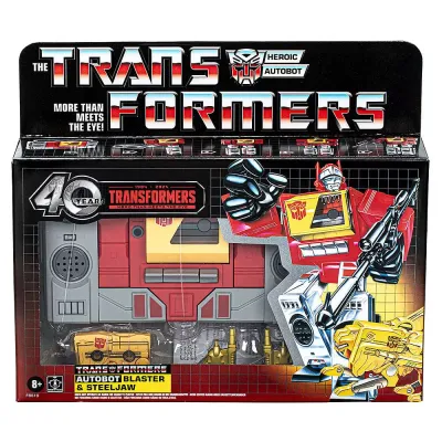 Transformers Retro G1 Action Figure Autobot Blaster &amp; Steeljaw 18 cm
