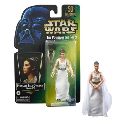Star Wars Black Series 6 Inch Action Figure Leia Yavin (shelfwear on card