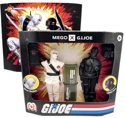 G.I. Joe Snake Eyes & Storm Shadow Mego 2-Pack Ninja Action Figures New (light wear outerbox., sealed)