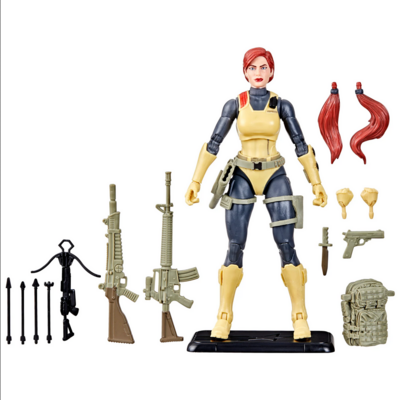 G.I. Joe Classified Series Retro Cardback, Scarlett 6 inch/15 cm - ceaseline on top of card