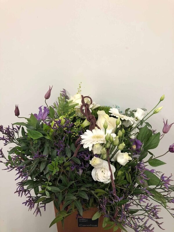 Boeket paars witte tinten