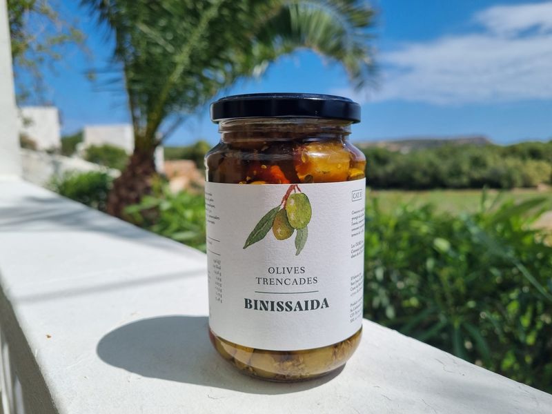 Aceitunas verdes de la finca