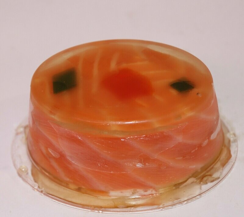 Aspic de saumon fumé et crevettes (pièce)