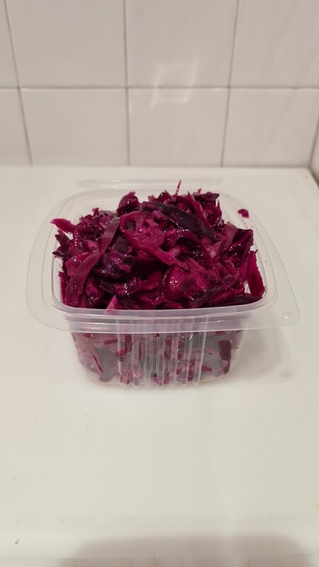 Salade de chou rouge ( la barquette d'environ 300gr)