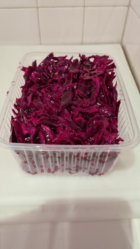 Salade de chou rouge (la barquette d'environ 650gr)