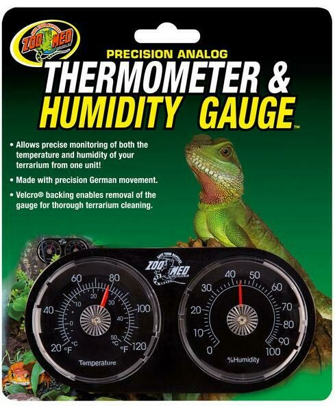 ZooMed - Precision Analog thermometer & Humidity gauge