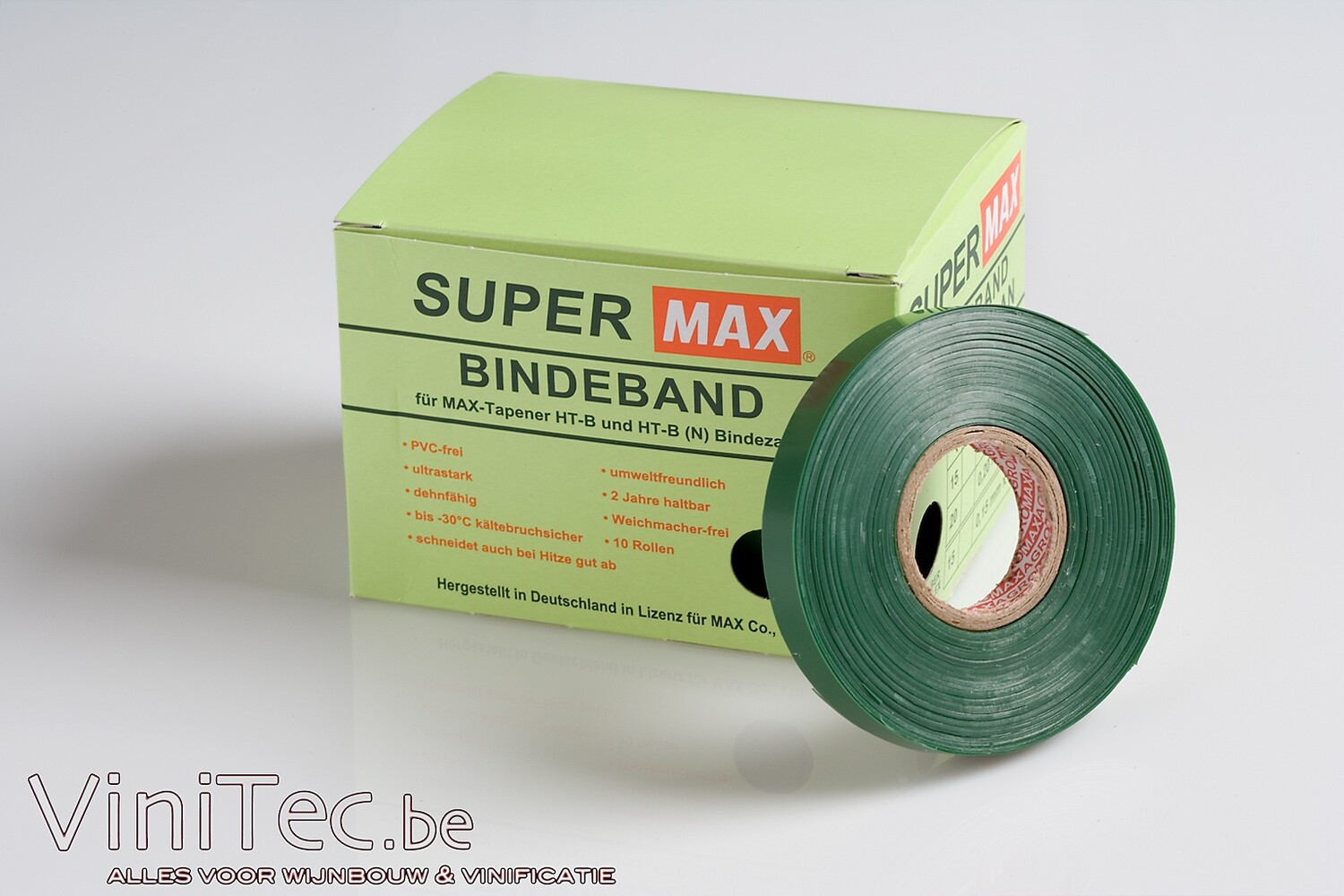 MAX Super tape groen, doos 10 rol van 40m ( voor HT-B en HT-R tang )
