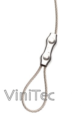 Duplex inox klem voor kabel 2 tot 3mm