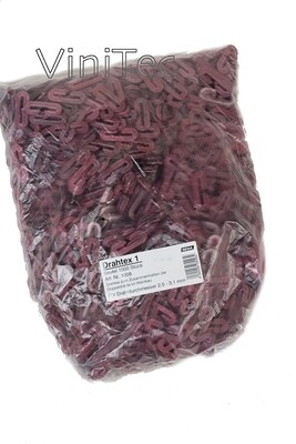 Drahtex haken (om dubbele draden te verbinden), zak 1000 stuks