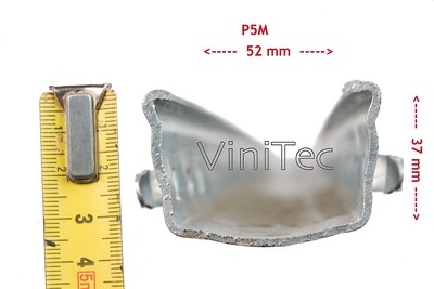 Profil Alsace tussenpaal type P5M, dikte 1,65mm - met R-haken - 260 cm