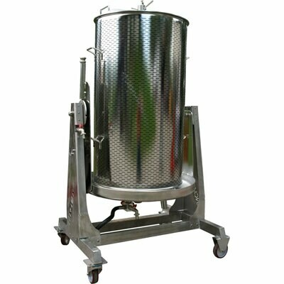 Lancman balgpers inox, 250 l model VSPIX op stevig gestel