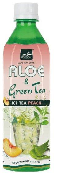 Aloe Green Tea Peach 0.5l Flasche