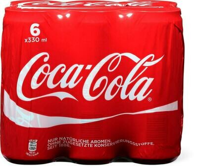 6x Coca Cola 0.33l Dose
