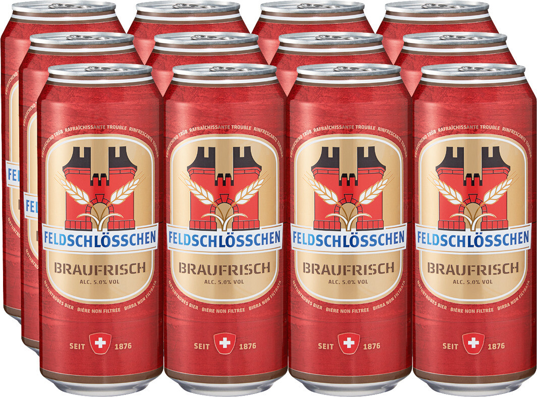 Feldschlösschen Braufrisch 0.5l (12 Dosen)