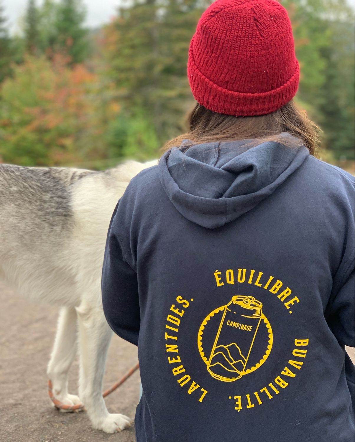 Coton ouaté à capuche Bleu Marin