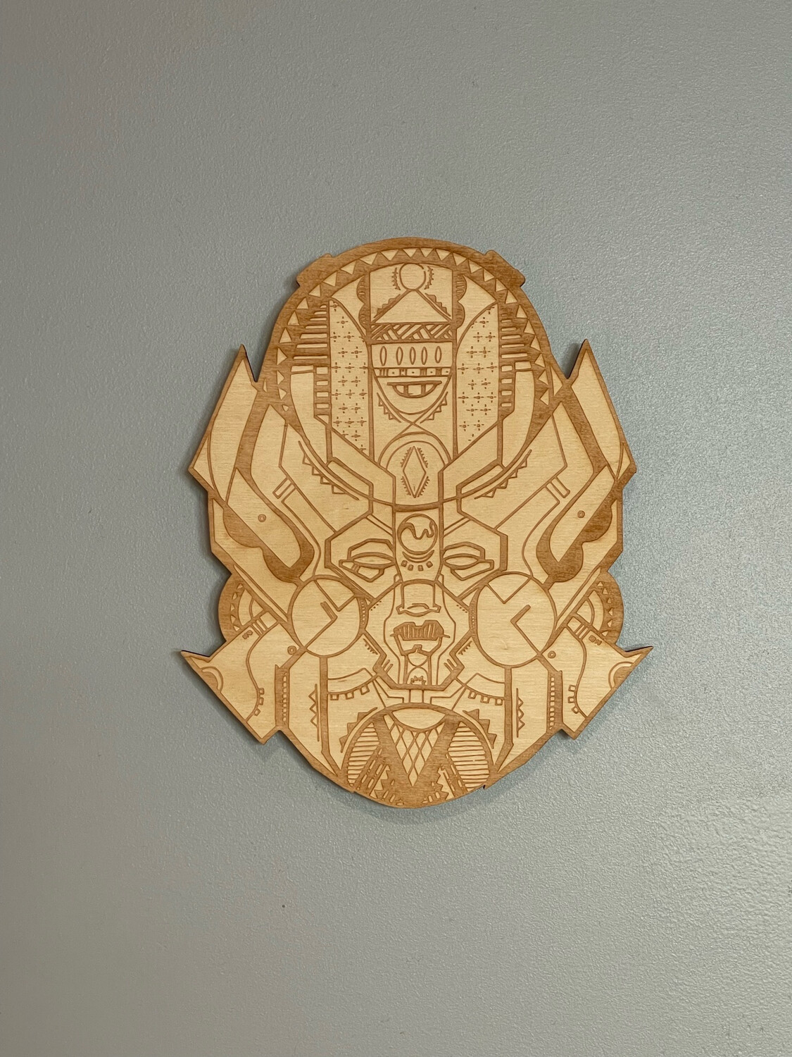 Mini Mech Mask Woodcut
