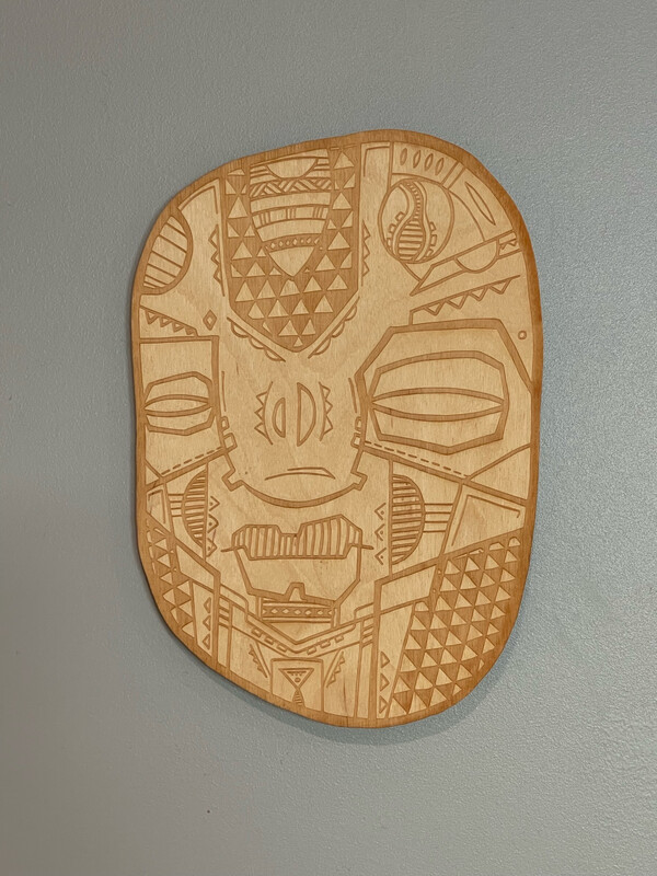 Mini Mask Woodcut