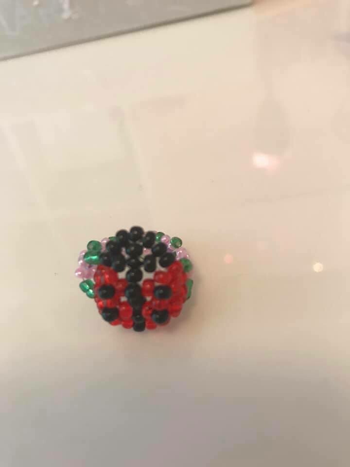 Coccinelle - Beaded Lady Bug Ring