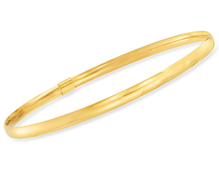 *Bangle Bracelet -14kt Yellow Gold  7.5 inches