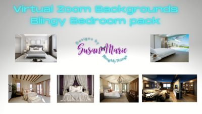 6 Bedroom Scenes Virtual Background Pack for Zoom - Professional &amp; Cozy Meeting Backdrops