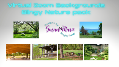 6 Nature &amp; Outdoor Scenes Virtual Background Pack for Zoom - Serene &amp; Professional Meeting Backdrops
