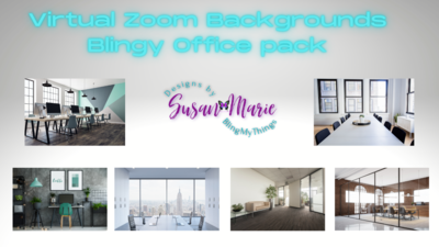 6 Office Scenes Virtual Background Pack for Zoom - Professional &amp; Sleek Meeting Backdrops