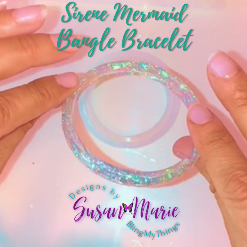 Sirène Mermaid Resin Bangle Bracelet