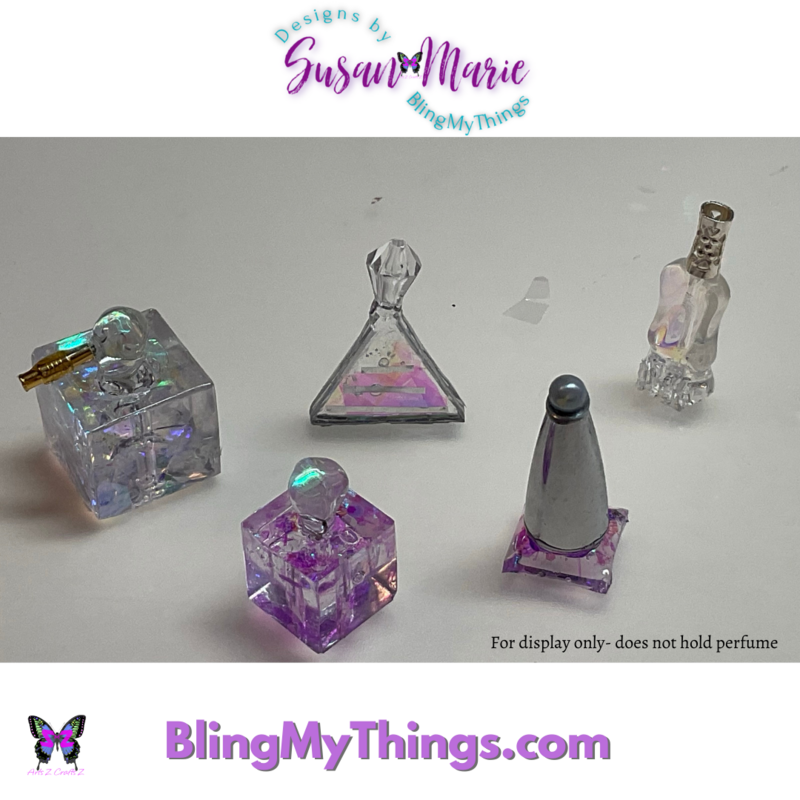 Miniature Modern Contemporary Perfume Bottles with Tray