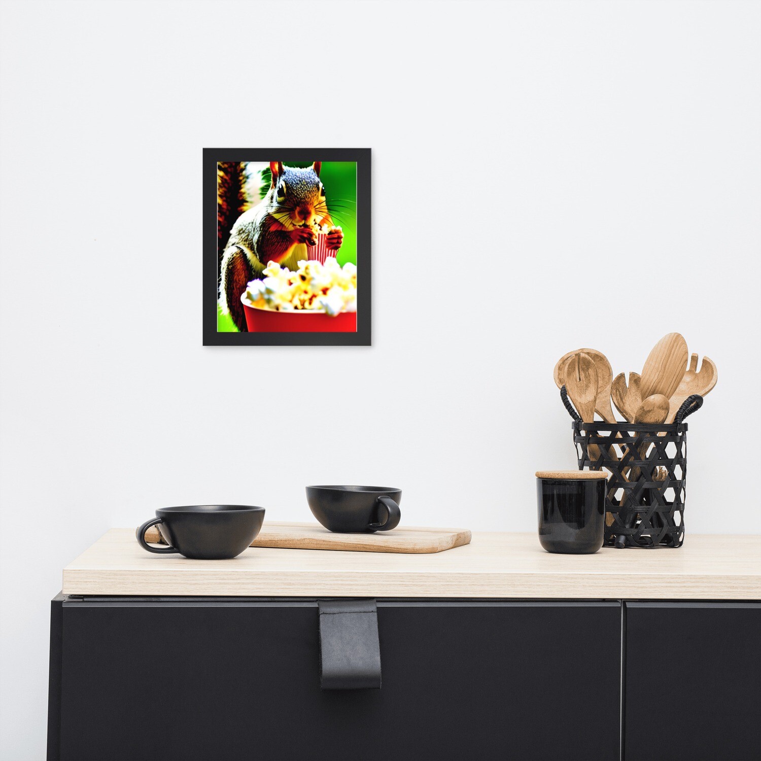 Sammy squirrel - Ready For the Show- Framed photo paper poster