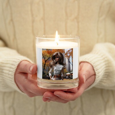 *Live With Passion - Glass jar soy wax candle