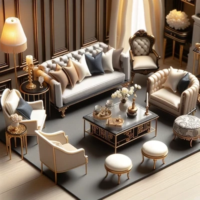 Living Room Miniatures (sofas, coffee tables)