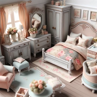 Bedroom Miniatures (beds, dressers)
