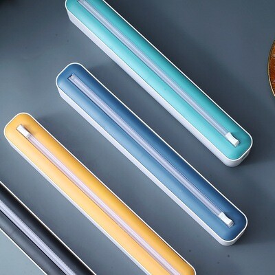 Cling Film Cutter Magnetic Suction Wall-mounted Kitchen Special Tearing Tin Paper Cling Film Box