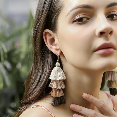 Tassel Earrings Ethnic Style Long Earrings Bohemian Personality Earrings Jewelry Earrings