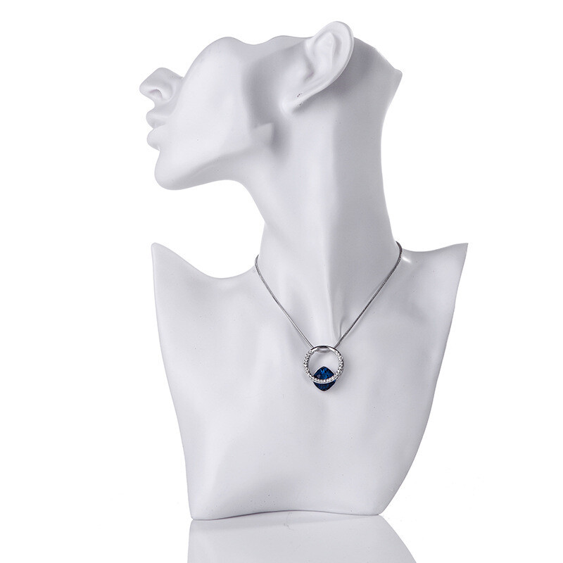 Silhoette Model Necklace stand-Storage, Color: Half-faced man white